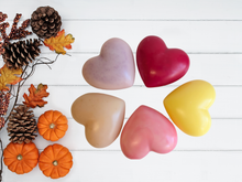 Load image into Gallery viewer, Handcrafted Closet & Drawer heart Sachet - Cozy & Comforting – Warm, Inviting Scents for Relaxation & Seasonal Gifting - Scented Wax Heart Freshener