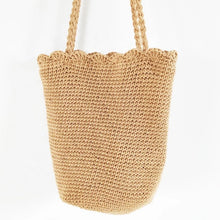 Load image into Gallery viewer, Knitted Scalloped Edge Tote