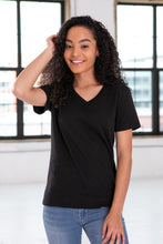 Load image into Gallery viewer, Ladies Premium Cotton Short Sleeve V-Neck Tee