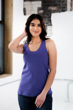 Load image into Gallery viewer, Ladies Premium Cotton Rib Racerback Tank