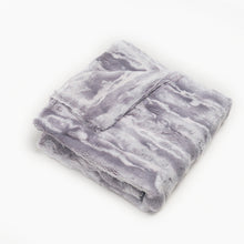 Load image into Gallery viewer, Super Soft Marble Grey Fur Blanket