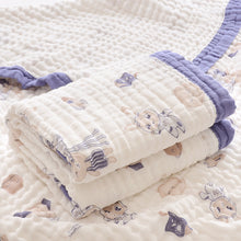 Load image into Gallery viewer, Fluffy Muslin Cotton Baby Blankets with Kids Print