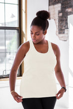 Load image into Gallery viewer, Ladies Premium Cotton Rib Racerback Tank