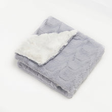 Load image into Gallery viewer, Super Cozy Grey Zig-Zag Fur Blanket