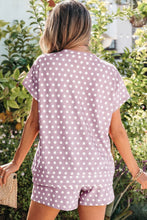 Load image into Gallery viewer, Brown Polka Dot Print Short Set