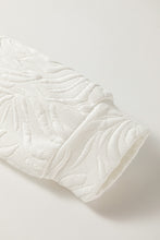 Load image into Gallery viewer, White Jacquard Textured Quarter Zipper Shift Mini Dress