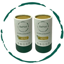 Load image into Gallery viewer, 2-Pack All-Natural, Plastic-Free Deodorants