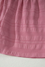 Load image into Gallery viewer, Black Textured Square Neck Top and Shirred High Waist Shorts Set