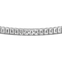 Load image into Gallery viewer, 20 CTW Emerald Cut Created Moissanite Tennis Bracelet | 14K Gold Plated | VVS Clarity