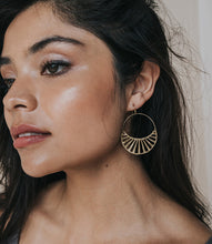 Load image into Gallery viewer, Rajani Hoop Earrings - Crescent Disc
