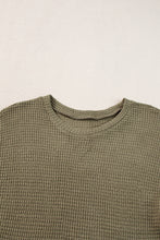 Load image into Gallery viewer, Laurel Green Fringe Trim Textured Short Two Piece Set