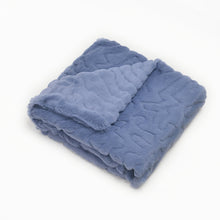 Load image into Gallery viewer, Ultra-Soft Solid Blue Fur Blanket