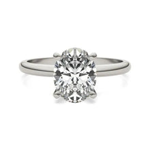 Load image into Gallery viewer, 2.00 CTW AGI Certified Oval Lab Grown Diamond Solitaire Engagement Ring in 14K White Gold (G-VS)