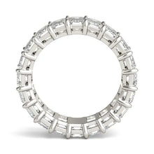 Load image into Gallery viewer, 6 1/4 CTW Emerald Lab Grown Diamond Couture Classic Eternity Ring 14K White Gold (G-VS)