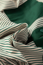 Load image into Gallery viewer, Green Patch Pockets Button Down Short Puff Sleeve Dress