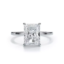 Load image into Gallery viewer, AGI Certified 3 CTW Lab Grown Diamond Solitaire Engagement Ring – G-VS Clarity, 14K White Gold