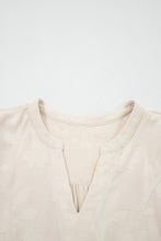 Load image into Gallery viewer, Parchment Long Sleeve Notched Neck Jacquard Tiered Mini Dress