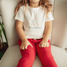 Load image into Gallery viewer, graphic tee | happy holidays tree