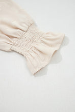 Load image into Gallery viewer, Parchment Long Sleeve Notched Neck Jacquard Tiered Mini Dress