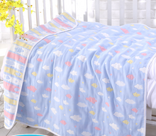 Load image into Gallery viewer, Pure Cotton 6-Layer Baby Bath Towel Blanket, 110cm