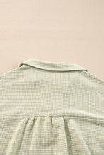 Load image into Gallery viewer, Parchment Textured Buttoned Long Sleeve Top 2 Piece Shorts Set