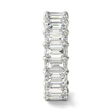 Load image into Gallery viewer, 6 1/4 CTW Emerald Lab Grown Diamond Couture Classic Eternity Ring 14K White Gold (G-VS)