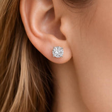 Load image into Gallery viewer, AGI Certified 2.00 CTW Lab Grown Diamond (G/VS) Stud Earrings in 14K Yellow or White Gold
