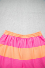 Load image into Gallery viewer, Sky Blue Stripe Seam Detail Half Zip Tee Casual Shorts 2pcs Set