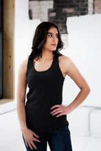 Load image into Gallery viewer, Ladies Premium Cotton Rib Racerback Tank