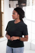 Load image into Gallery viewer, Unisex Eco-Triblend Short Sleeve V-Neck Tee