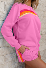 Load image into Gallery viewer, Beau Blue Accent Pullover and Shorts Two Piece Casual Set