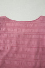 Load image into Gallery viewer, Black Textured Square Neck Top and Shirred High Waist Shorts Set