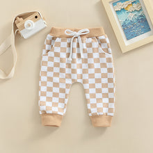 Load image into Gallery viewer, Checkerboard Print Casual Baby Trousers for Toddlers