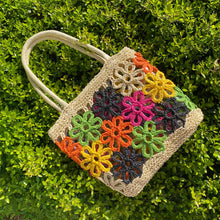 Load image into Gallery viewer, Hand Made Flower Power Tote