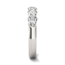 Load image into Gallery viewer, AGI Certified 1 1/4 CTW Round Lab Grown Diamond (G/VS) Five Stone Anniversary Band in 14K White Gold