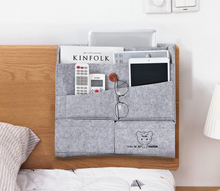 Load image into Gallery viewer, Bedside Storage Bag, Felt Organizer for Bedside Use