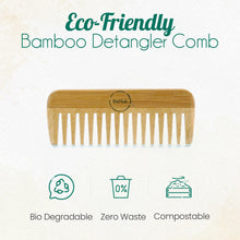 Load image into Gallery viewer, All-Natural Bamboo Hair Comb