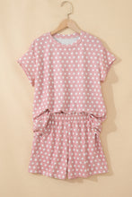 Load image into Gallery viewer, Brown Polka Dot Print Short Set