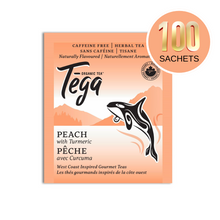 Load image into Gallery viewer, Peach Turmeric Organic 100 Herbal Tea Bags