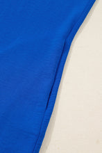 Load image into Gallery viewer, Sky Blue Frilled V Neck Bracelet Sleeve Shift Mini Dress