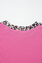 Load image into Gallery viewer, Light Grey Leopard Trim Twist Ribbed Short Set