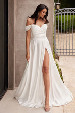 Load image into Gallery viewer, Off The Shoulder Bridal A-Line Satin Dress