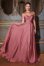 Load image into Gallery viewer, Strapless A-Line Satin Keyhole Dress