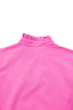 Load image into Gallery viewer, Strawberry Pink Ric Rac Colorblock Flutter Sleeve V Neck Tiered Dress