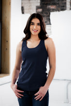 Load image into Gallery viewer, Ladies Premium Cotton Rib Racerback Tank