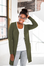 Load image into Gallery viewer, Ladies Eco-Triblend Rib Cardigan