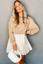 Load image into Gallery viewer, Rose Red Sweatshirt Poplin Mini Dress