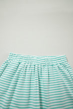 Load image into Gallery viewer, Pink Stripe Oversize Mock Neck Sweatshirt and Shorts Set