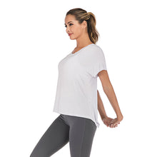 Load image into Gallery viewer, Summer V-Neck Sports T-Shirt with Open Back for Women