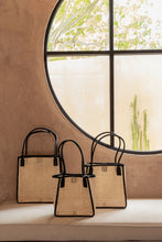 Load image into Gallery viewer, Citra Leather and Rattan Tote Bag